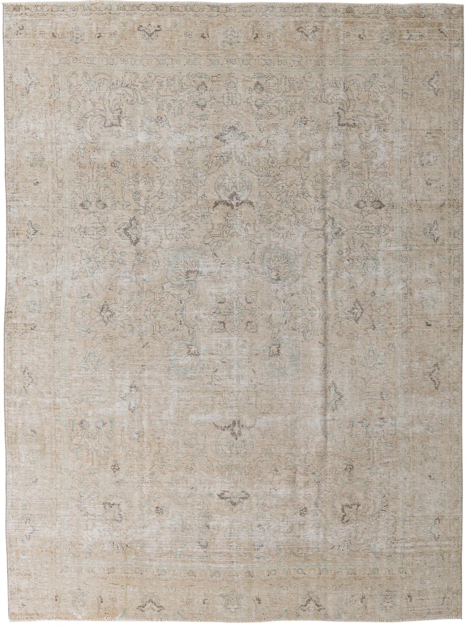 9' 2 x 12' 5 Hand Knotted Ultra Vintage Persian Wool Rug