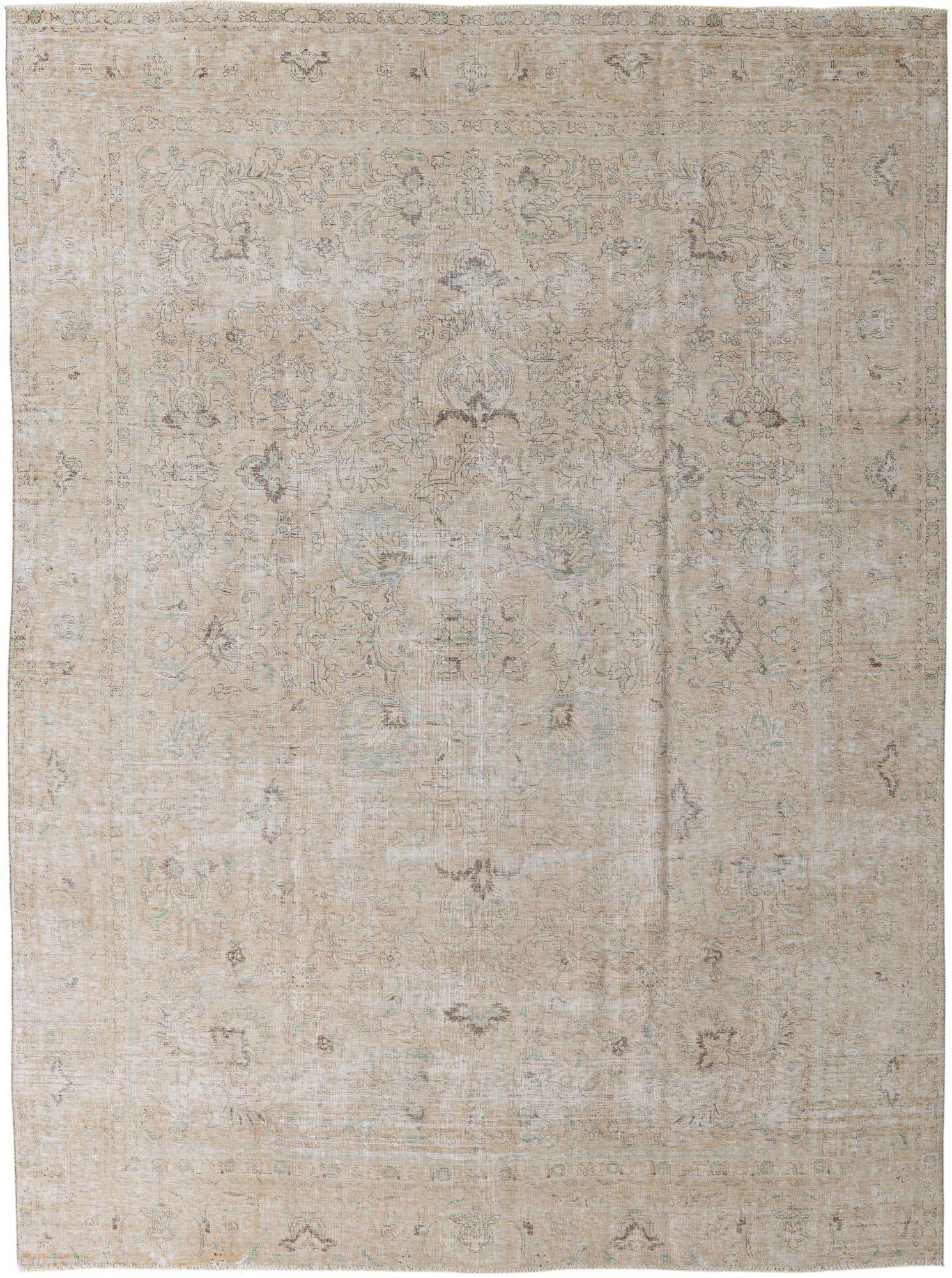 9' 2 x 12' 5 Hand Knotted Ultra Vintage Persian Wool Rug