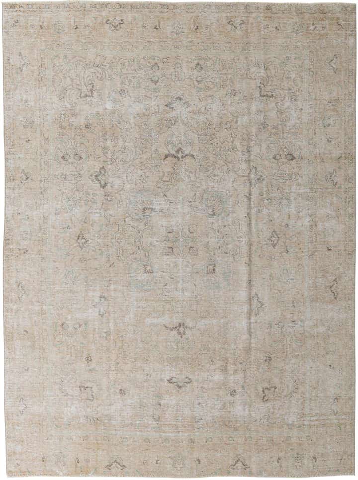 9' 2 x 12' 5 Hand Knotted Ultra Vintage Persian Wool Rug
