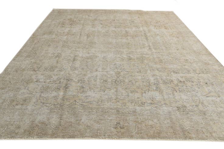 Detail image of 9' 6 x 12' Hand Knotted Ultra Vintage Persian Wool Rug