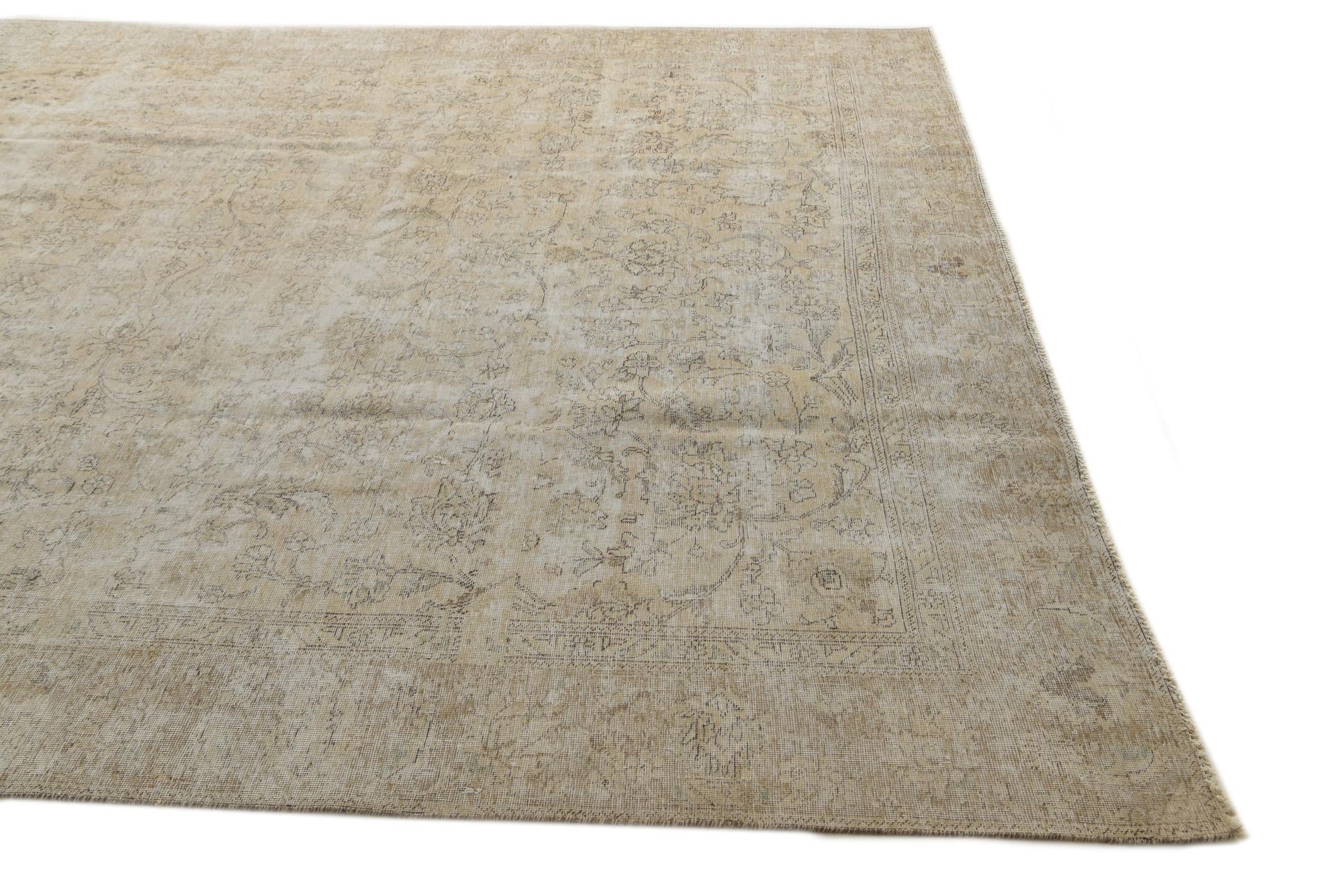 9' 6 x 12' Hand Knotted Ultra Vintage Persian Wool Rug