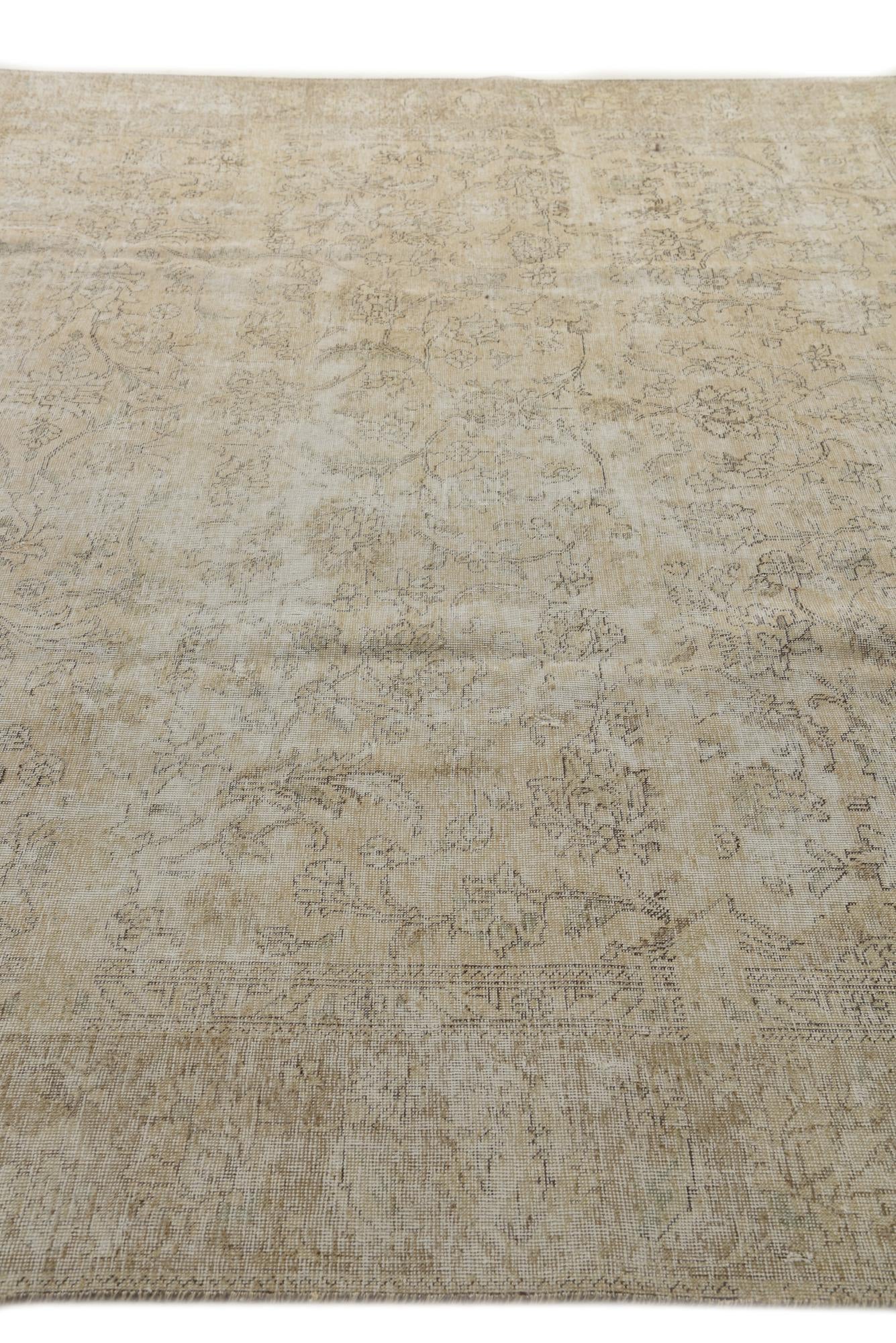 9' 6 x 12' Hand Knotted Ultra Vintage Persian Wool Rug