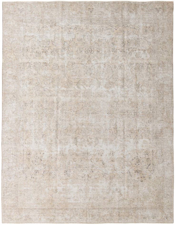 Detail image of 9' 6 x 12' Hand Knotted Ultra Vintage Persian Wool Rug