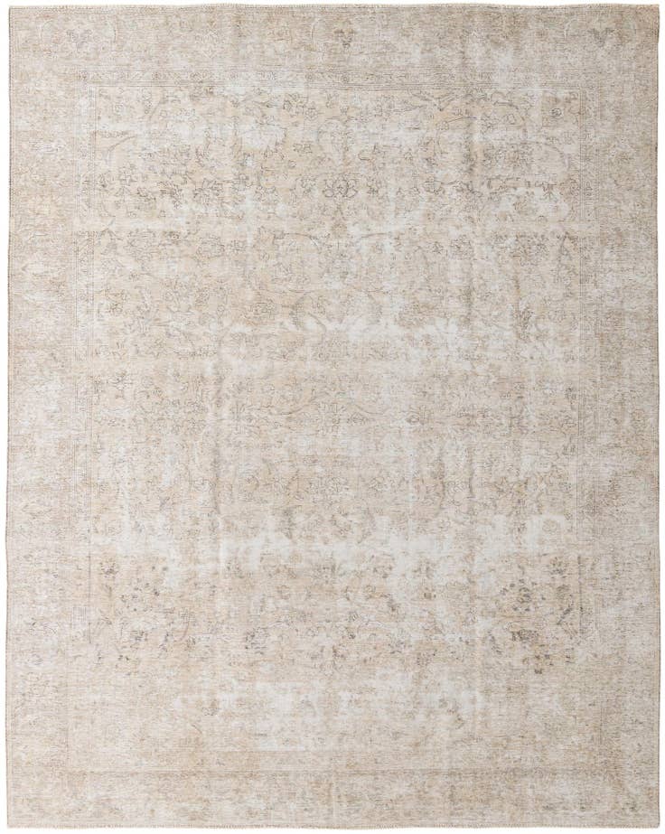 Detail image of 9' 6 x 12' Hand Knotted Ultra Vintage Persian Wool Rug