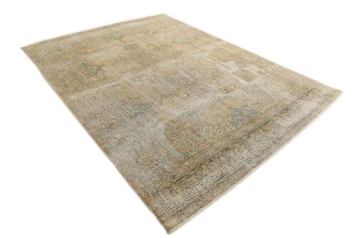 8' x 11' Hand Knotted Ultra Vintage Persian Wool Rug