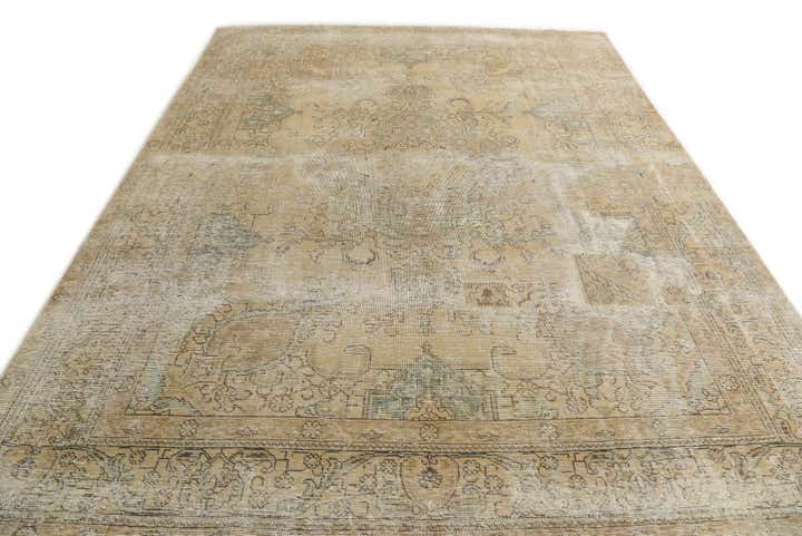 8' x 11' Hand Knotted Ultra Vintage Persian Wool Rug