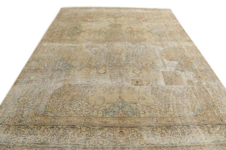 Detail image of 8' x 11' Hand Knotted Ultra Vintage Persian Wool Rug