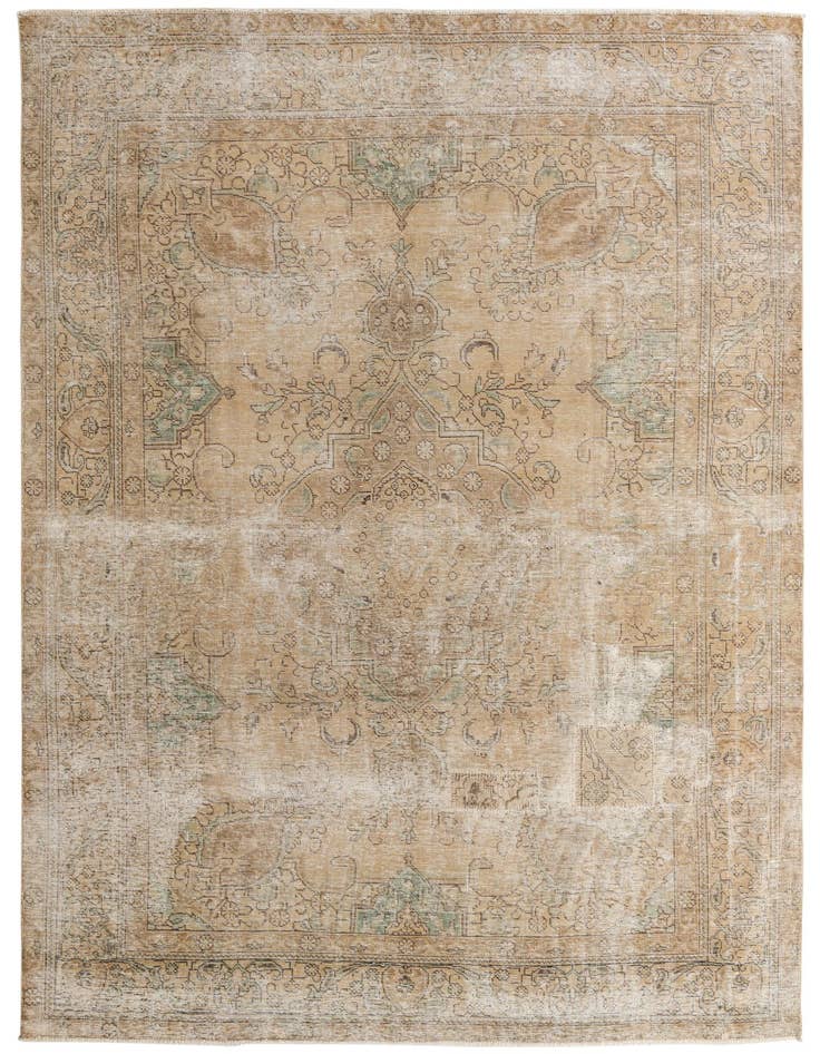 Detail image of 8' x 11' Hand Knotted Ultra Vintage Persian Wool Rug