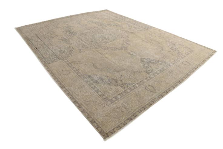 Detail image of 9' 8 x 12' 6 Hand Knotted Ultra Vintage Persian Wool Rug