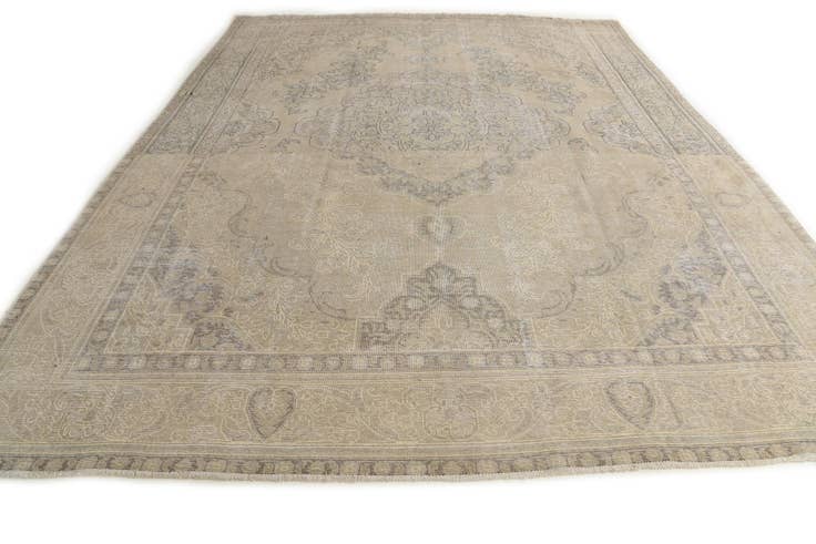 Detail image of 9' 8 x 12' 6 Hand Knotted Ultra Vintage Persian Wool Rug