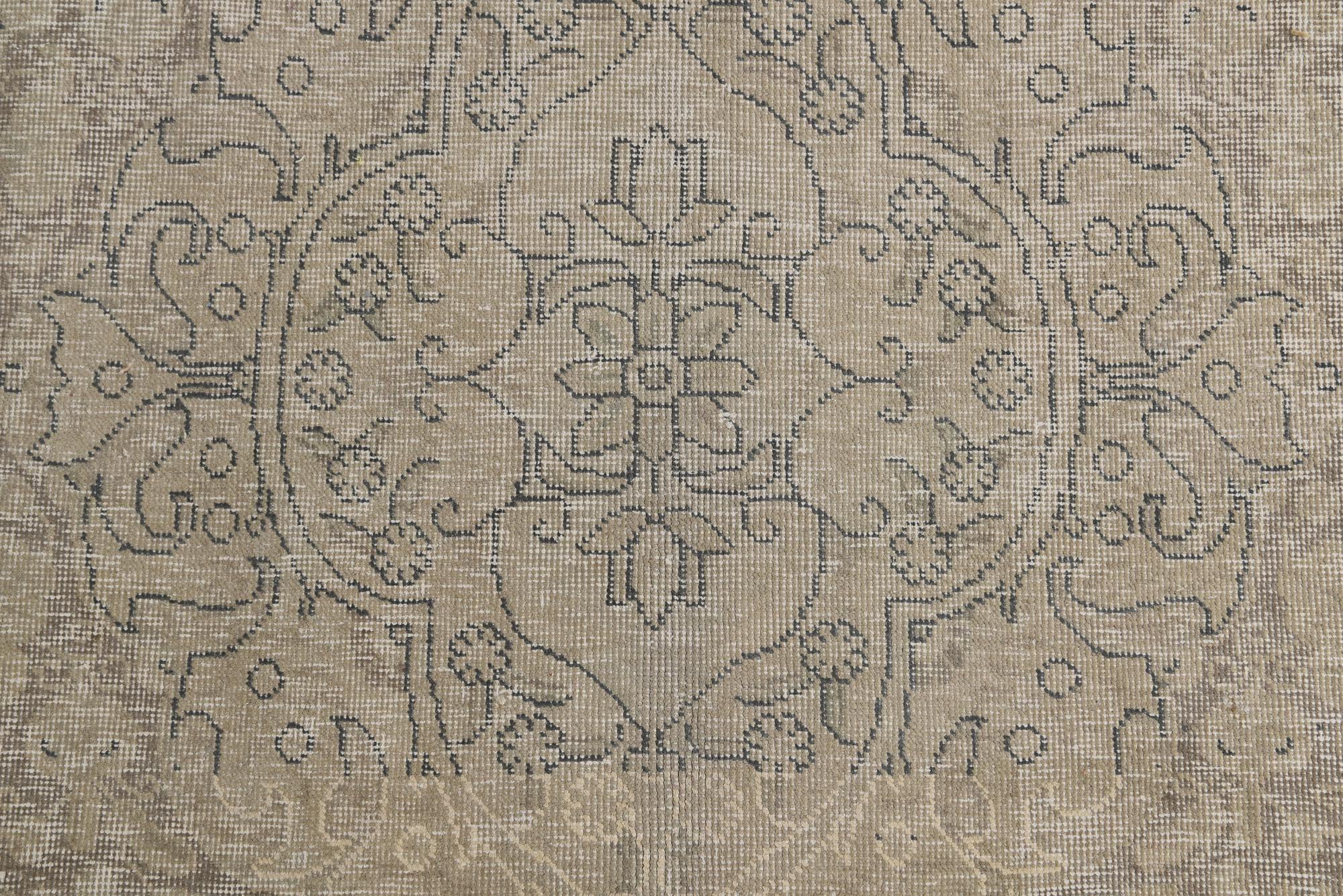 9' 8 x 12' 6 Hand Knotted Ultra Vintage Persian Wool Rug