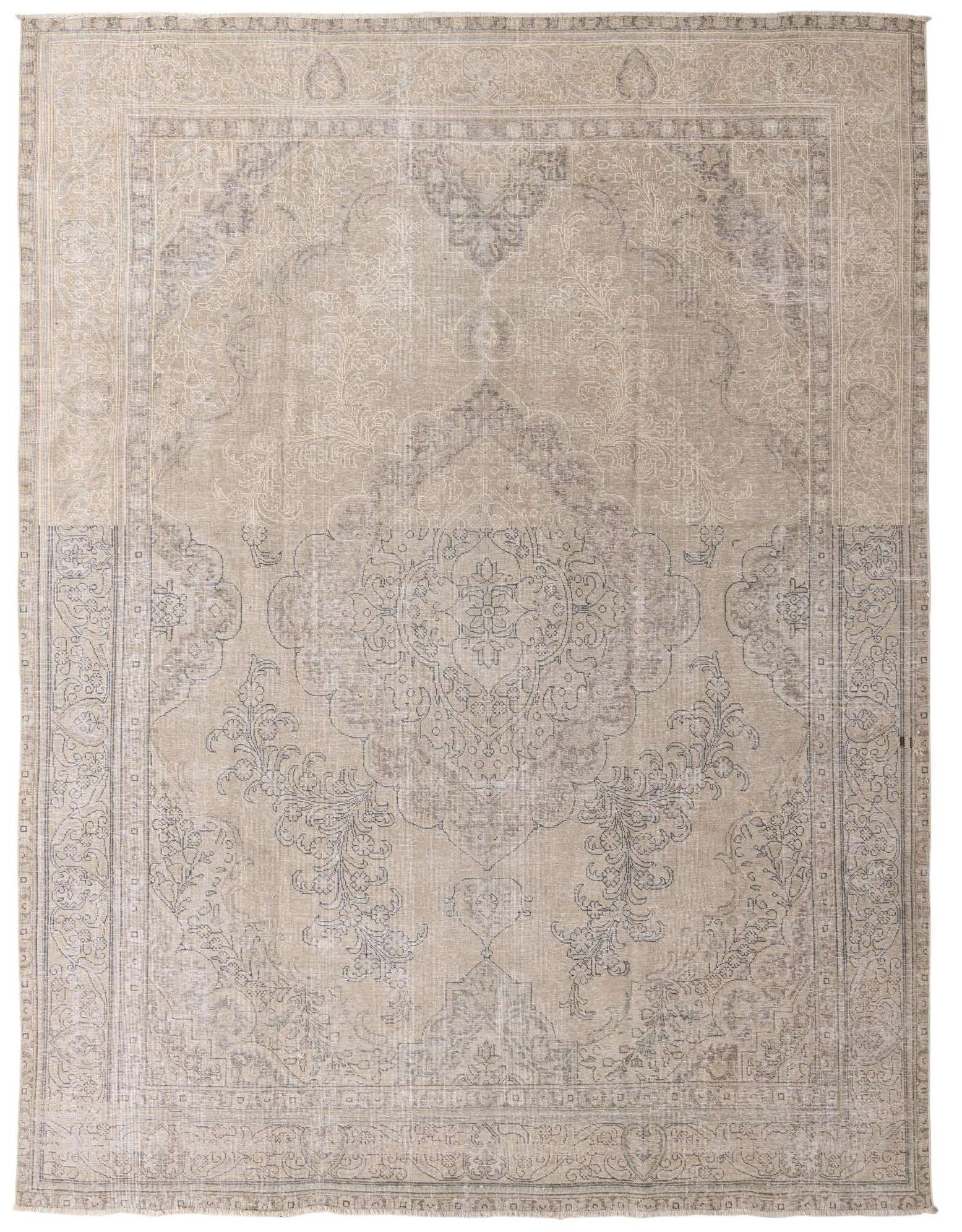 9' 8 x 12' 6 Hand Knotted Ultra Vintage Persian Wool Rug