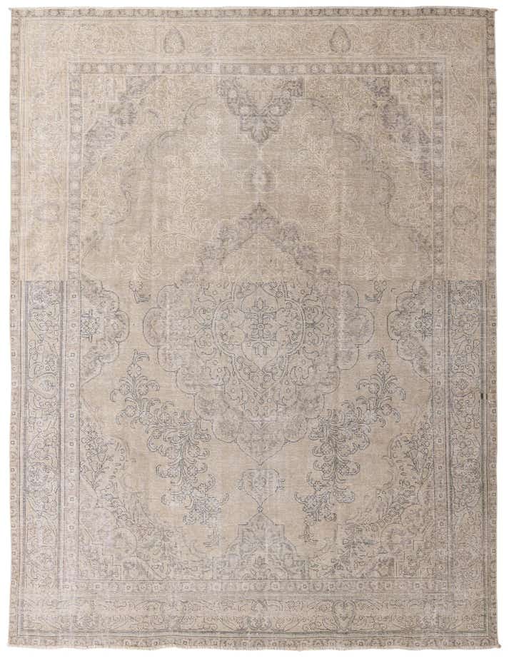 9' 8 x 12' 6 Hand Knotted Ultra Vintage Persian Wool Rug