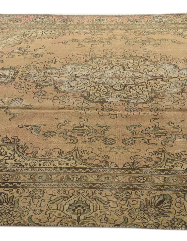 Detail image of 9' 3 x 12'  Hand Knotted Ultra Vintage Persian Wool Rug