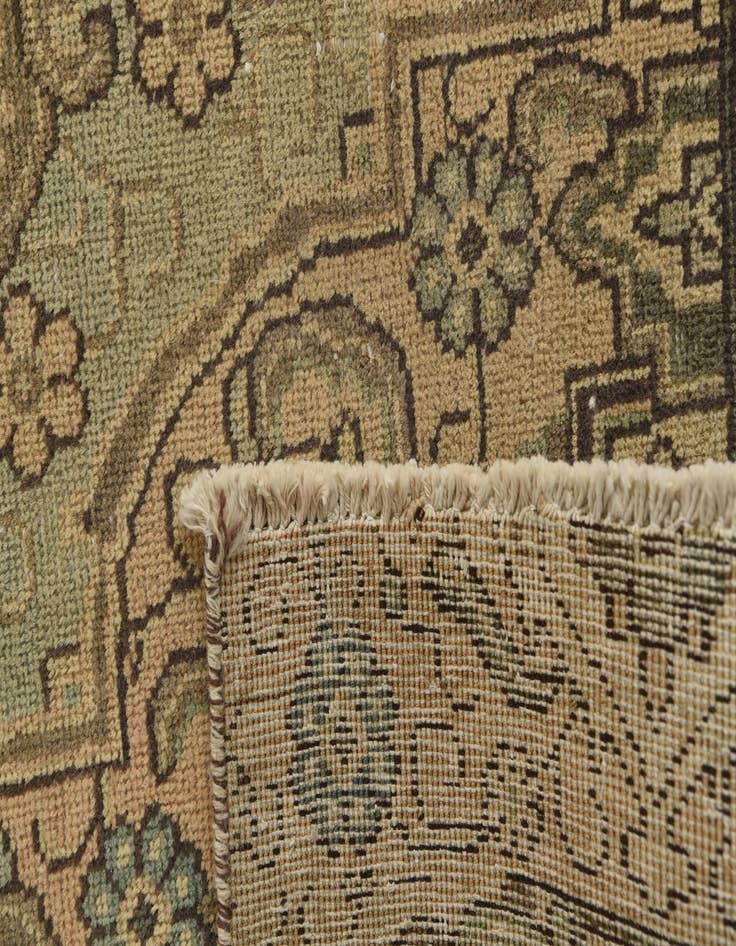 Detail image of 9' 3 x 12'  Hand Knotted Ultra Vintage Persian Wool Rug