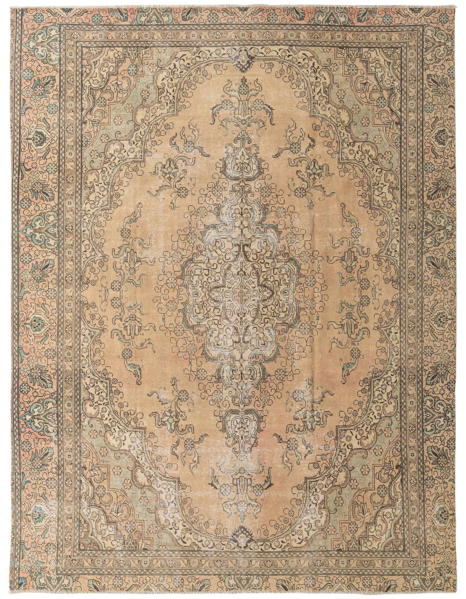 Primary image 9' 3 x 12'  Hand Knotted Ultra Vintage Persian Wool Rug