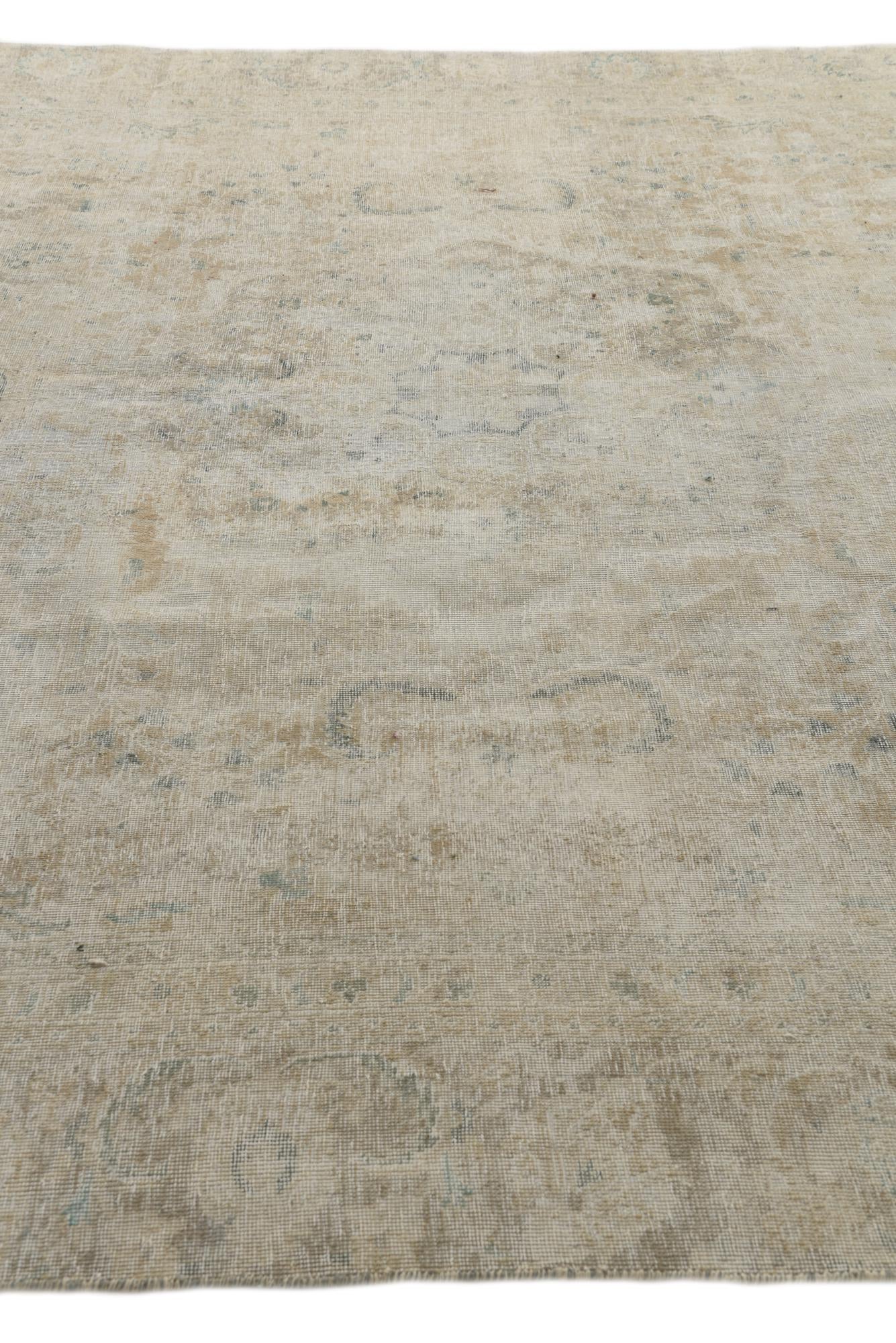 8' 10 x 11' 9 Hand Knotted Ultra Vintage Persian Wool Rug