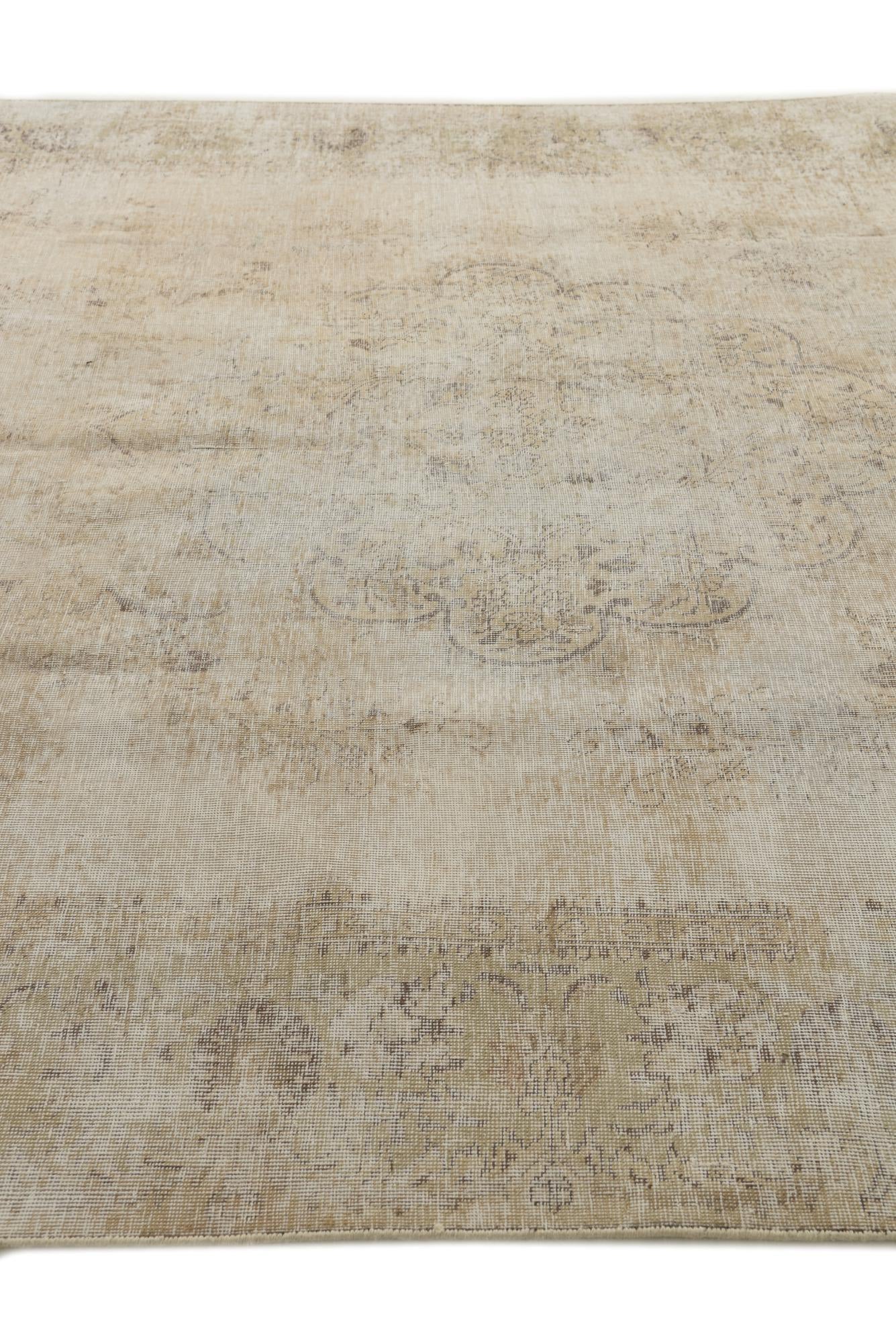 7' 9 x 10' 10 Hand Knotted Ultra Vintage Persian Wool Rug