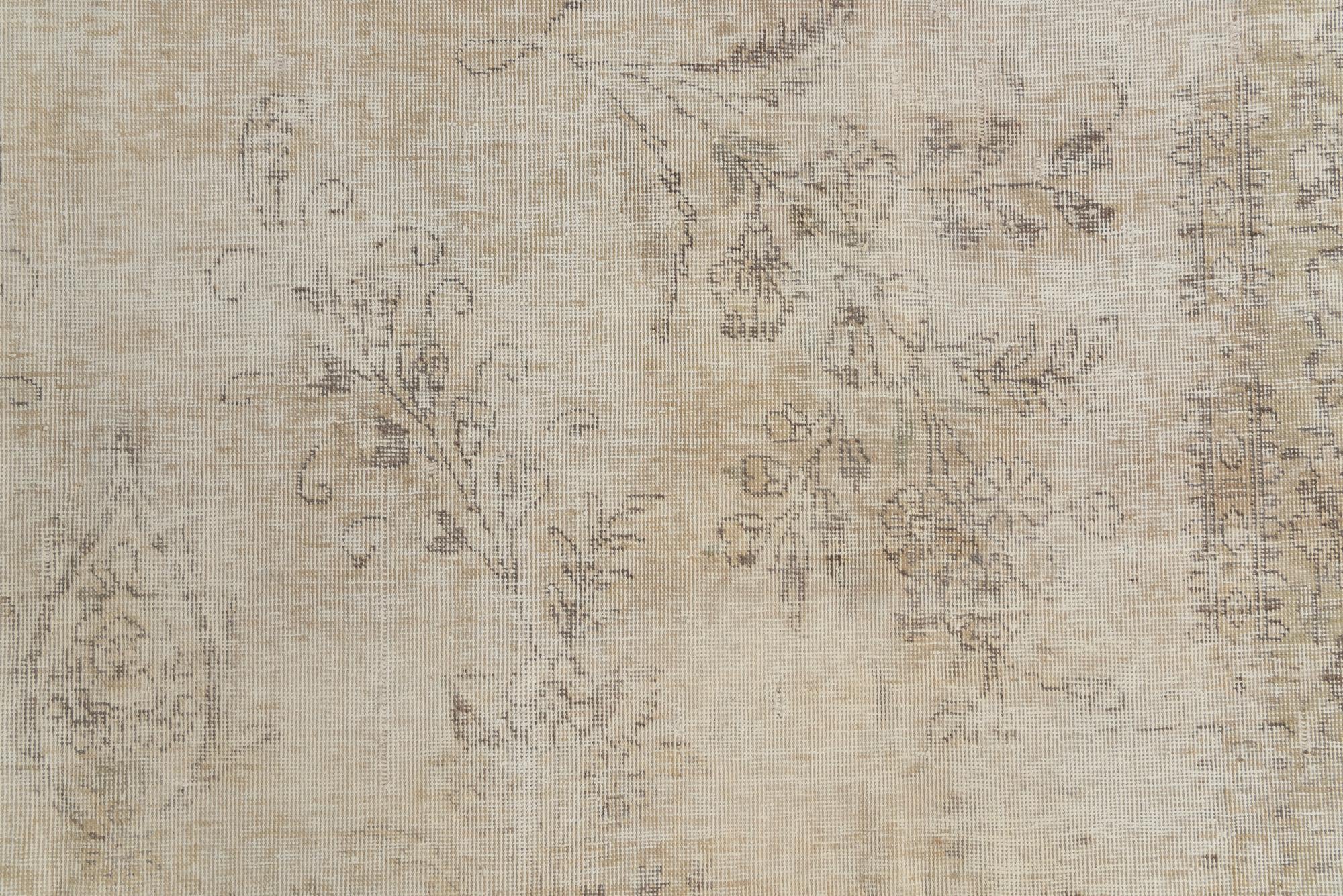 7' 9 x 10' 10 Hand Knotted Ultra Vintage Persian Wool Rug