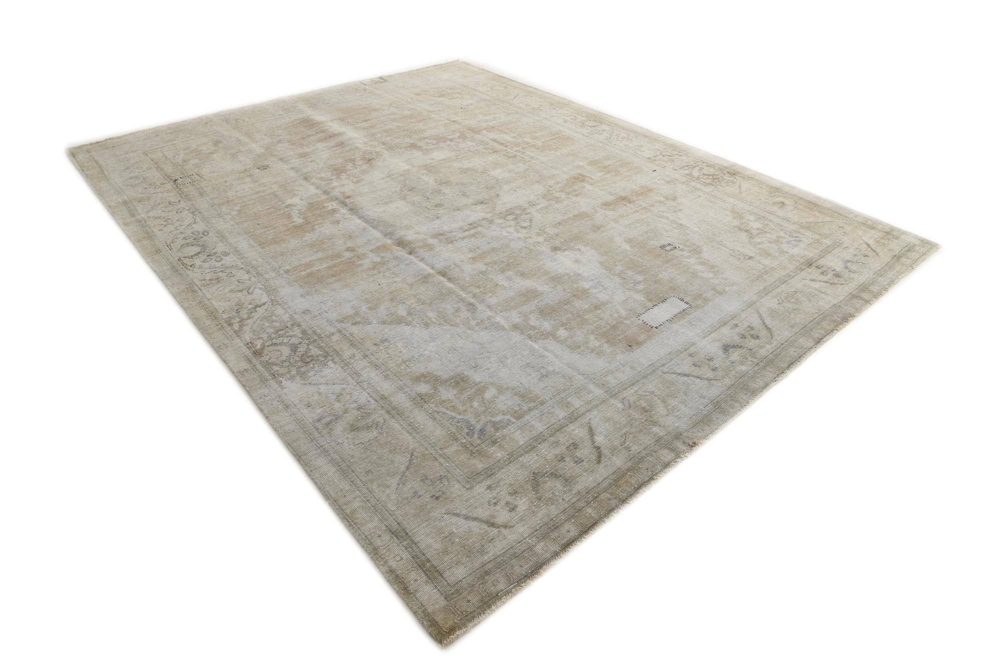 9' 9 x 12' 8 Hand Knotted Ultra Vintage Persian Wool Rug