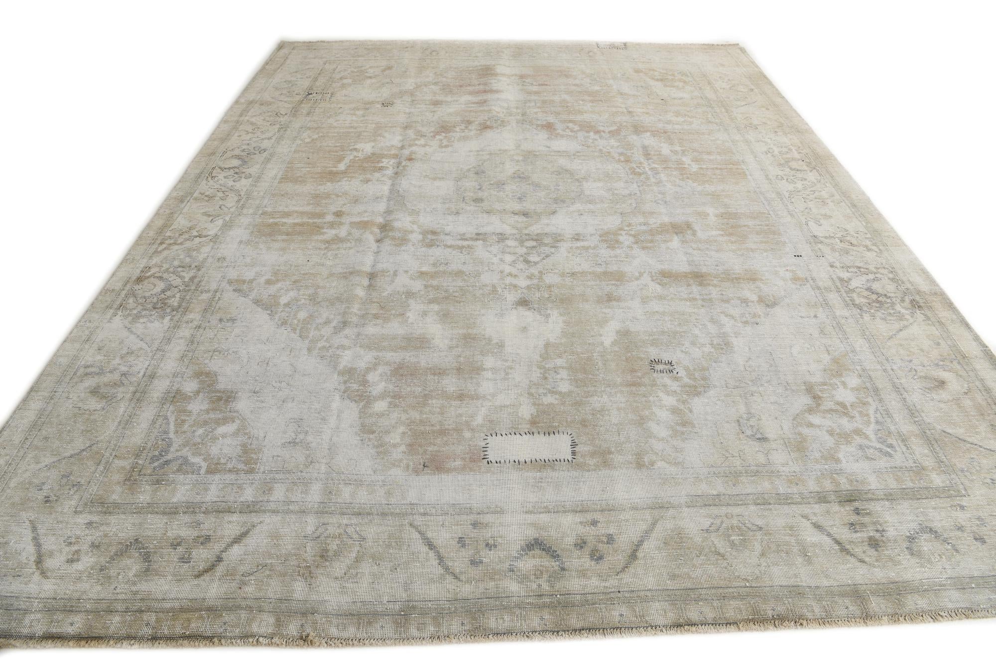 9' 9 x 12' 8 Hand Knotted Ultra Vintage Persian Wool Rug