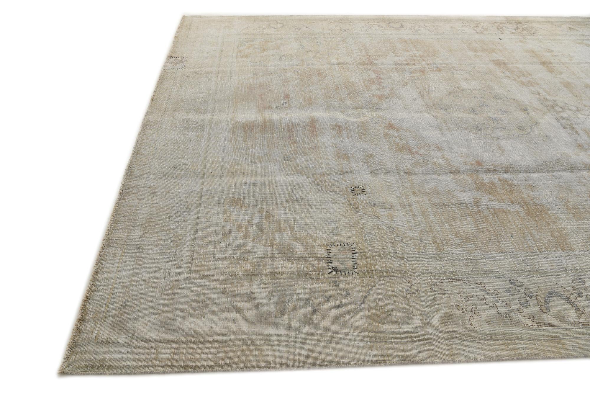 9' 9 x 12' 8 Hand Knotted Ultra Vintage Persian Wool Rug