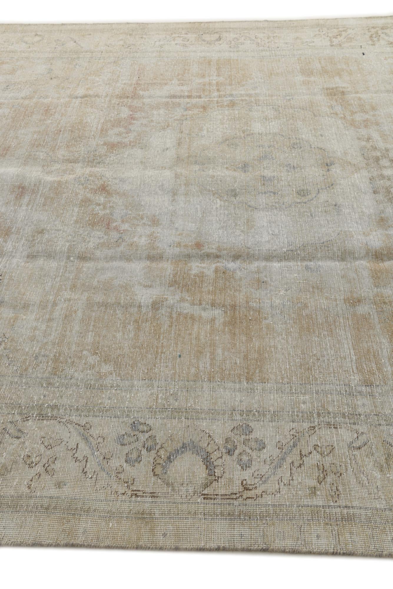 9' 9 x 12' 8 Hand Knotted Ultra Vintage Persian Wool Rug