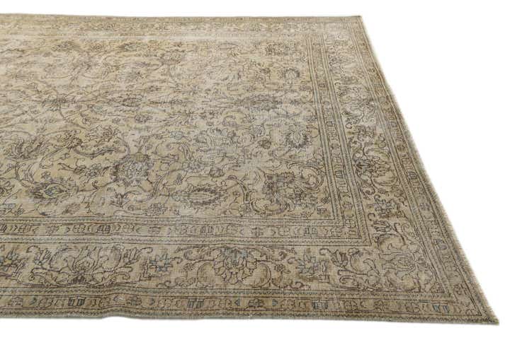 9' x 12' Hand Knotted Ultra Vintage Persian Wool Rug