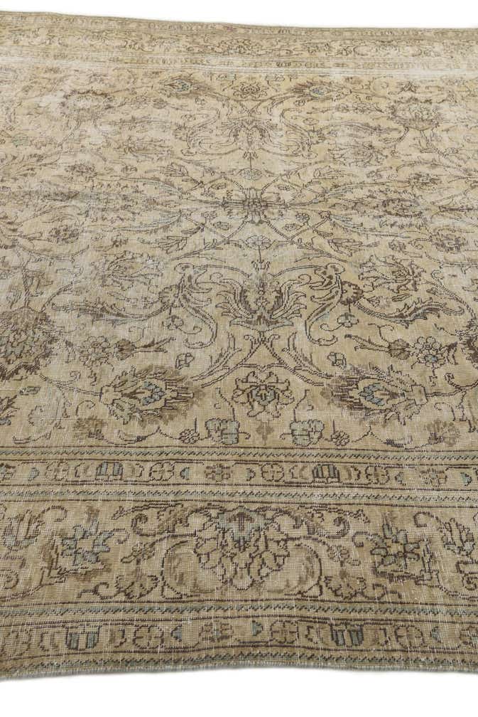9' x 12' Hand Knotted Ultra Vintage Persian Wool Rug