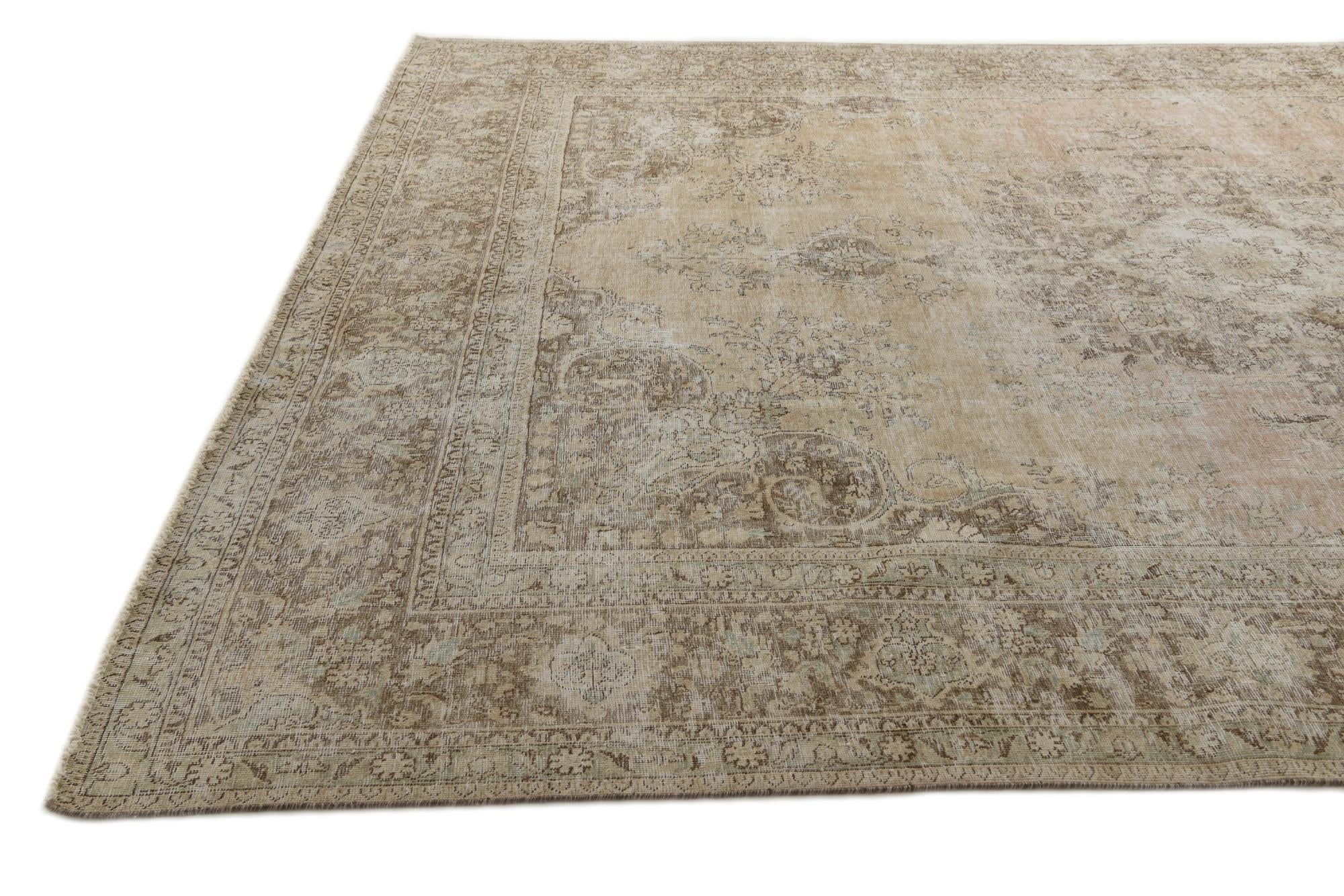 9' 9 x 12' 9 Hand Knotted Ultra Vintage Persian Wool Rug