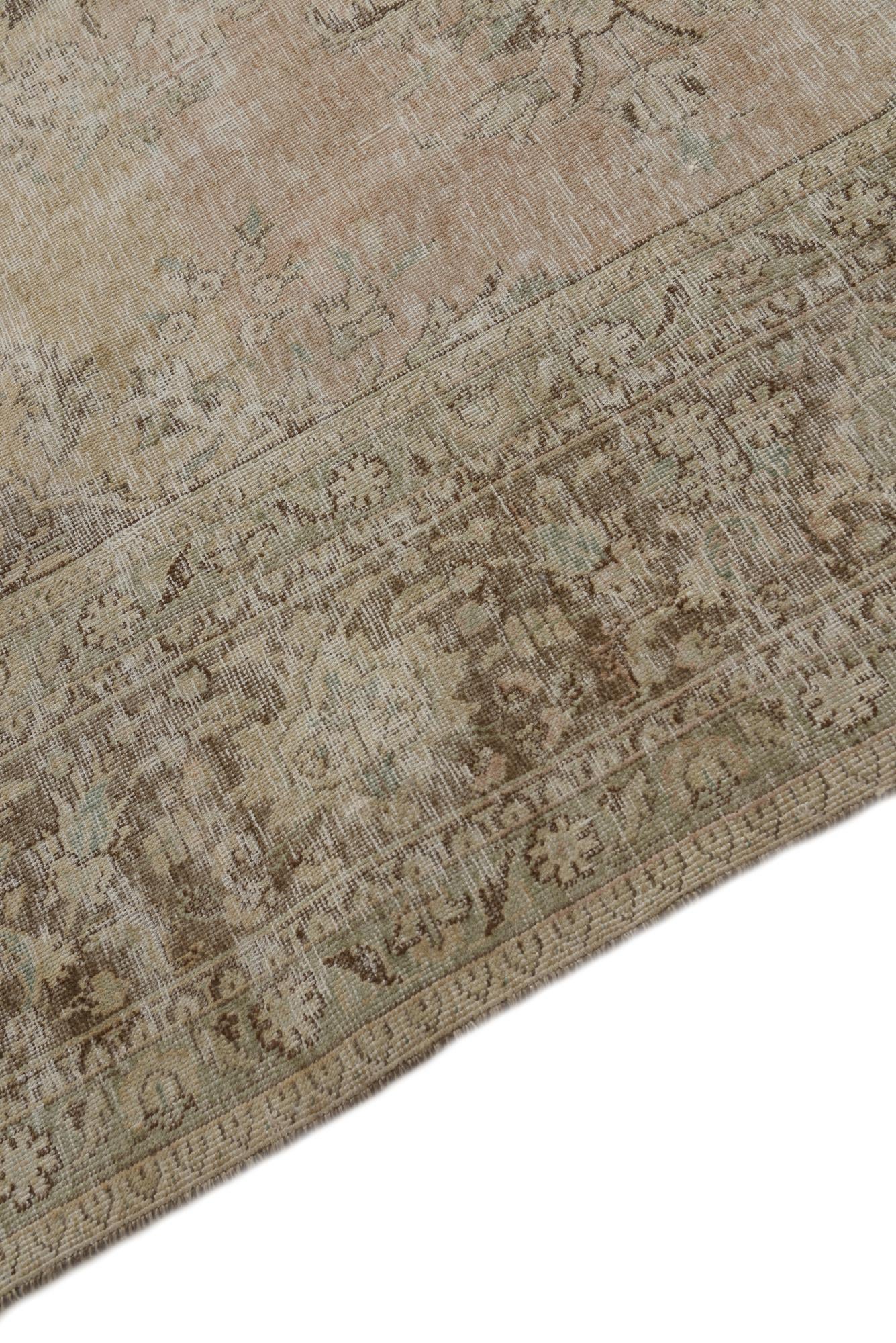 9' 9 x 12' 9 Hand Knotted Ultra Vintage Persian Wool Rug