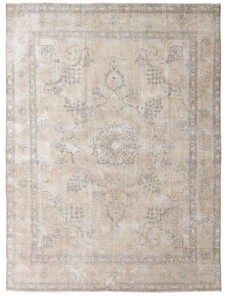 Detail image of 9' 6 x 12' 2 Hand Knotted Ultra Vintage Persian Wool Rug