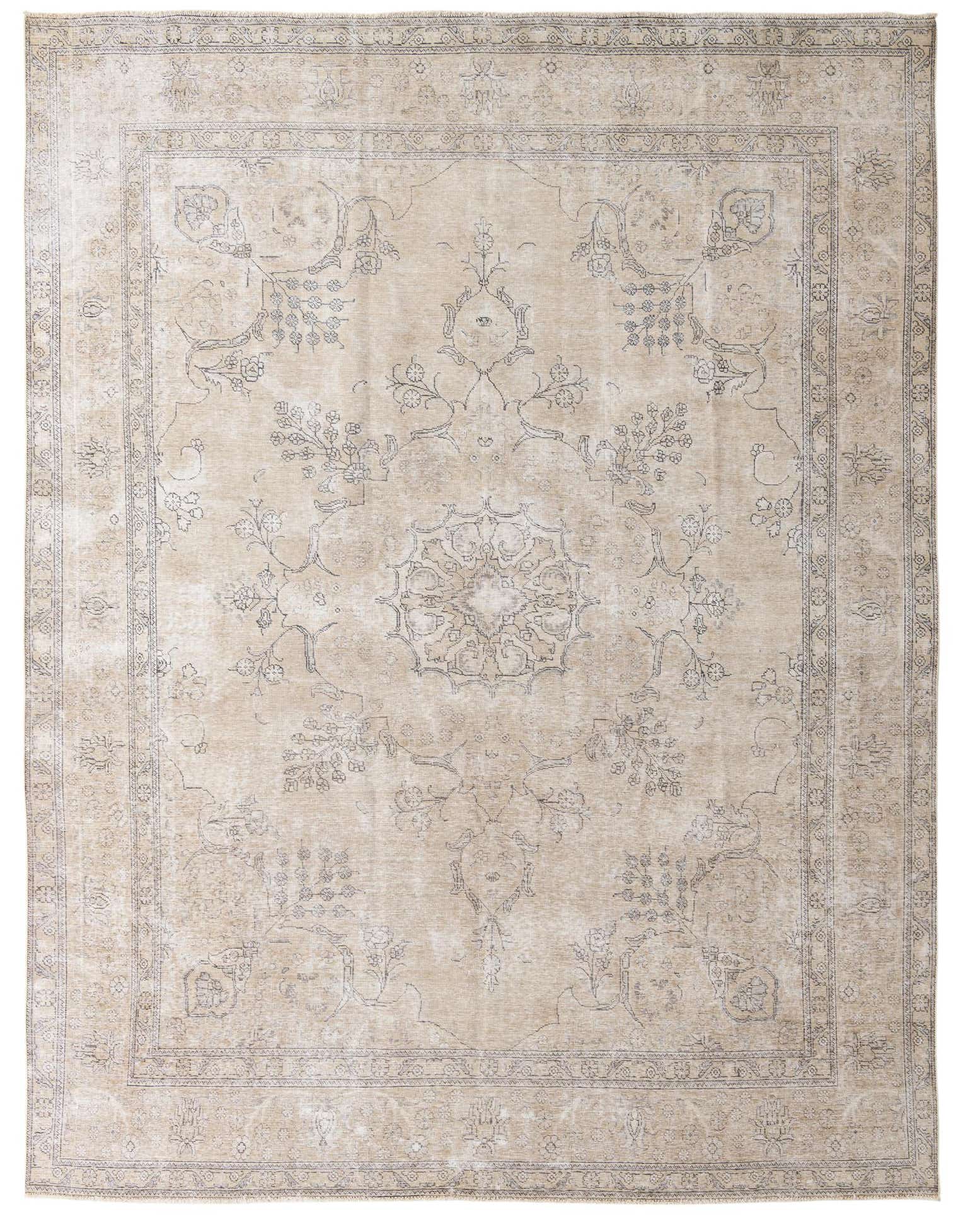 9' 6 x 12' 2 Hand Knotted Ultra Vintage Persian Wool Rug