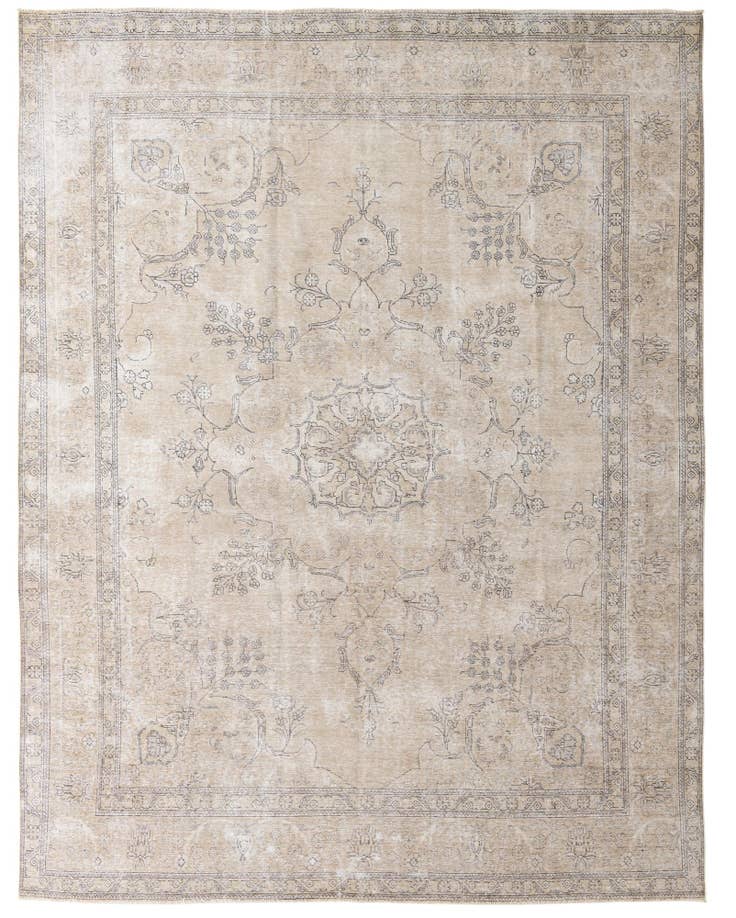 Detail image of 9' 6 x 12' 2 Hand Knotted Ultra Vintage Persian Wool Rug