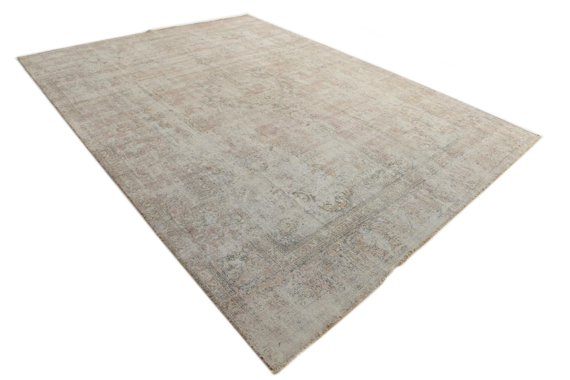 9' 8 x 13' 3 Hand Knotted Ultra Vintage Persian Wool Rug