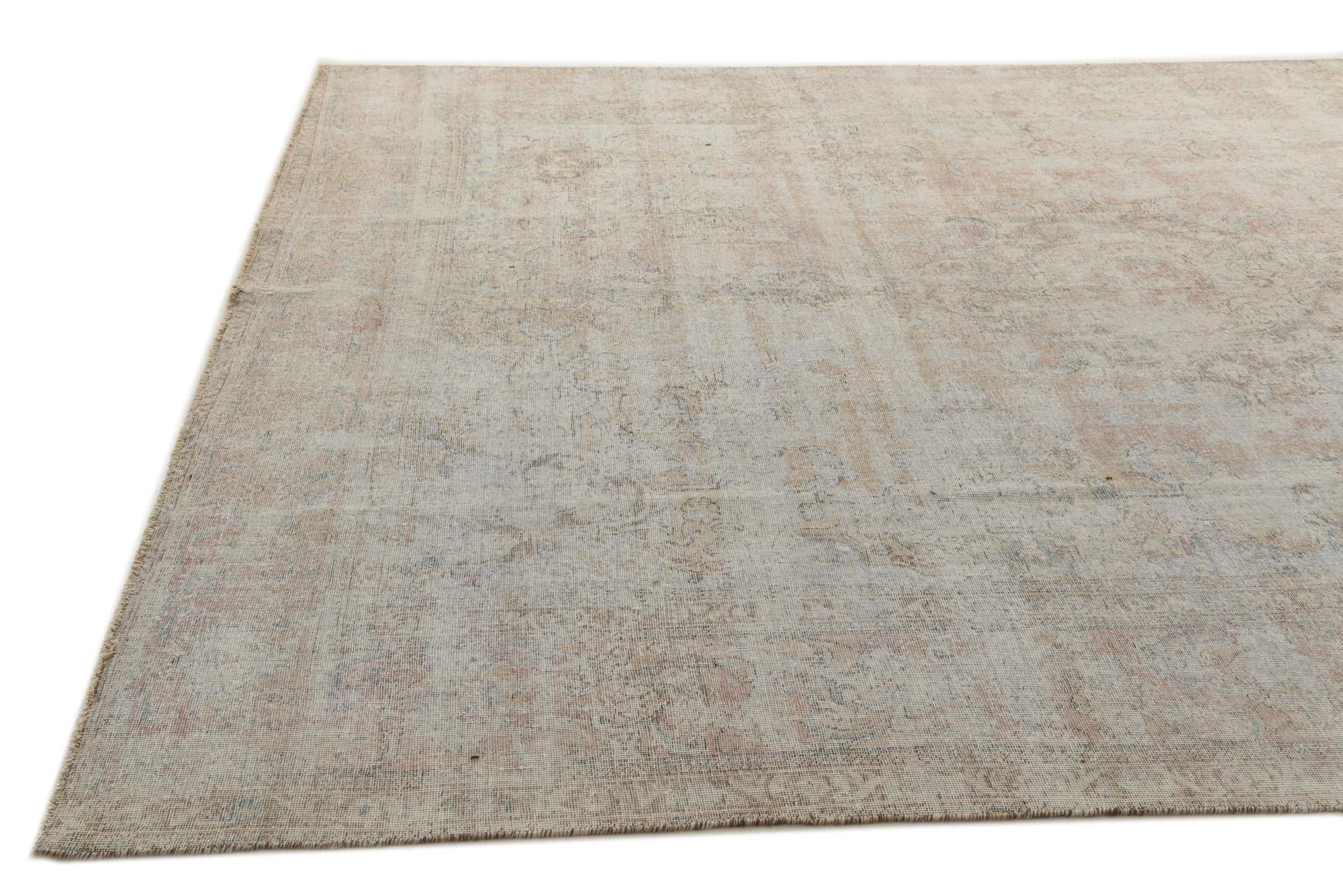 9' 8 x 13' 3 Hand Knotted Ultra Vintage Persian Wool Rug