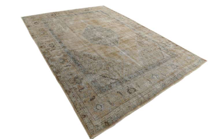 9' 8 x 12' 9 Hand Knotted Ultra Vintage Persian Wool Rug