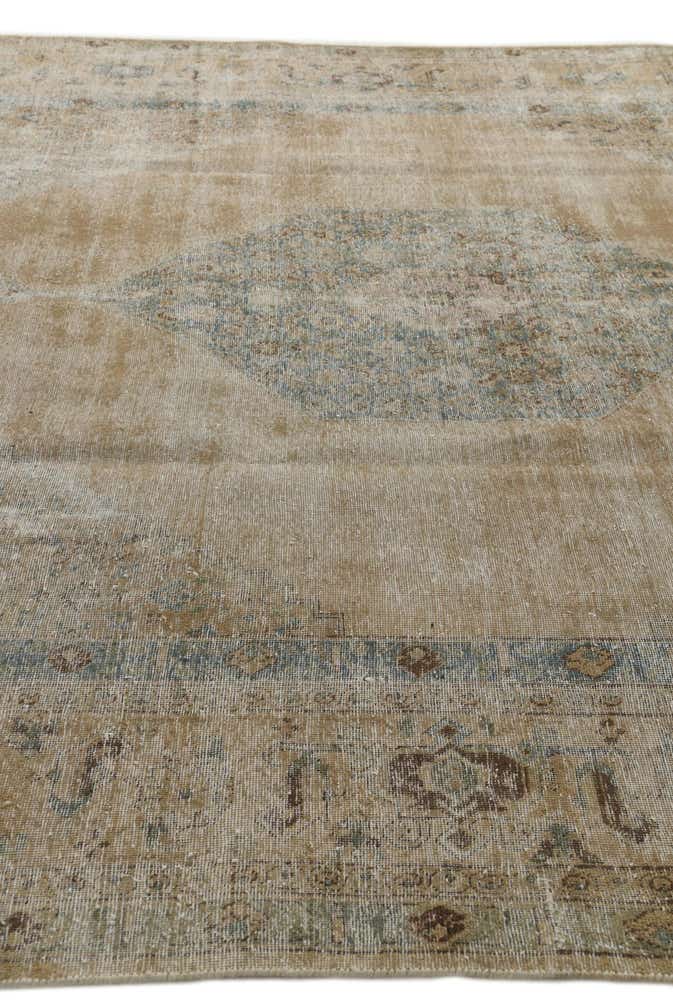 9' 8 x 12' 9 Hand Knotted Ultra Vintage Persian Wool Rug
