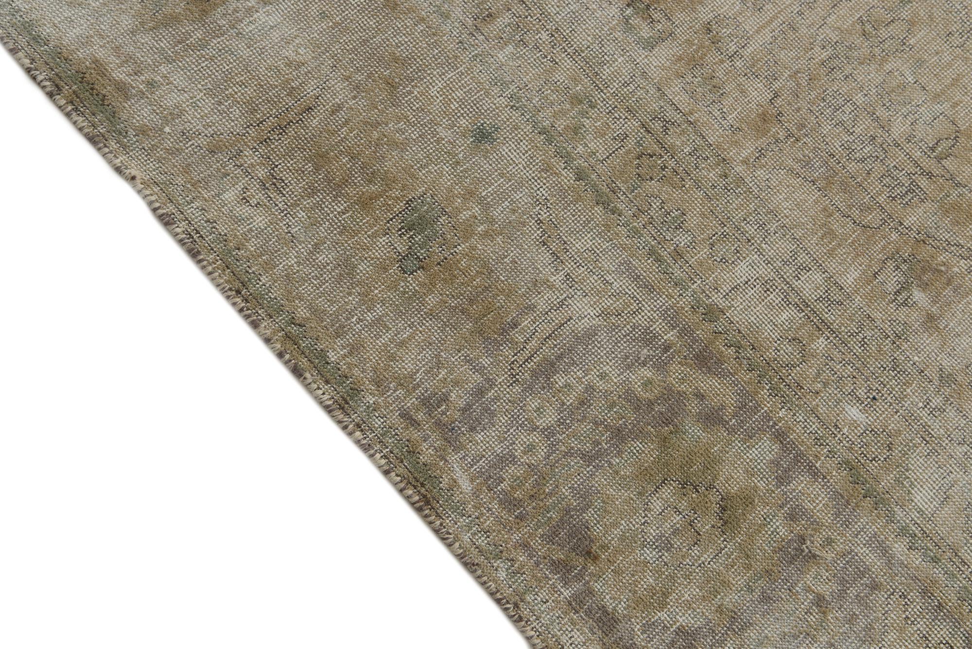 9' x 12' 8 Hand Knotted Ultra Vintage Persian Wool Rug
