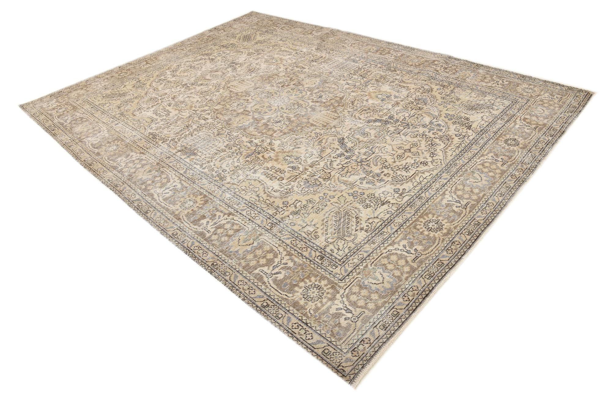 8' 3 x 10' 11 Hand Knotted Ultra Vintage Persian Wool Rug