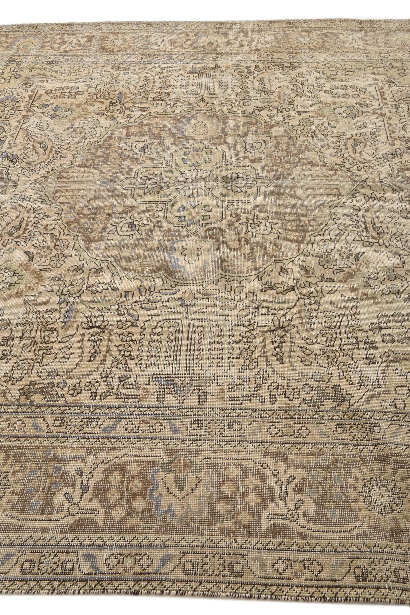 8' 3 x 10' 11 Hand Knotted Ultra Vintage Persian Wool Rug