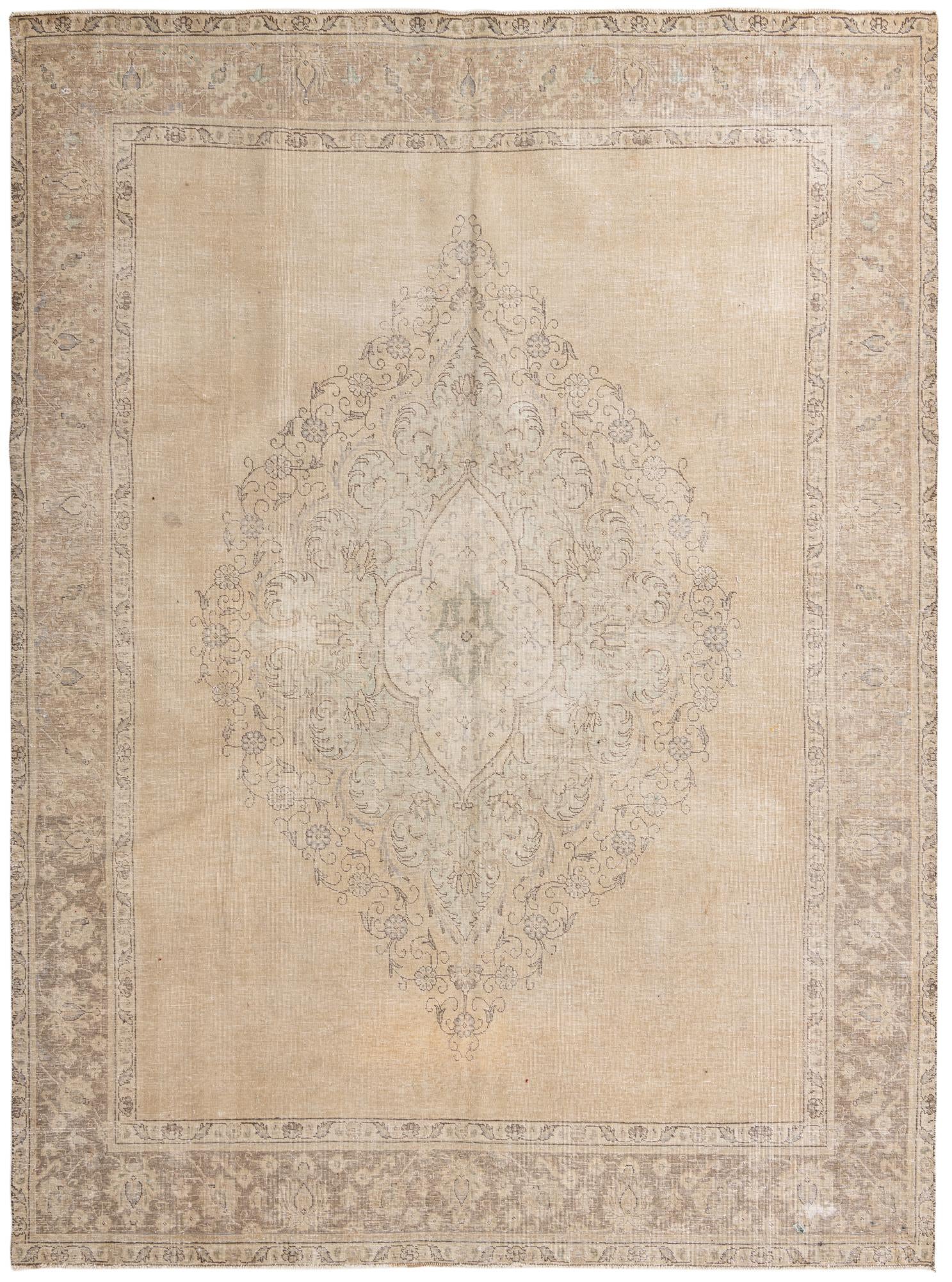8' 9 x 12' Hand Knotted Ultra Vintage Persian Wool Rug