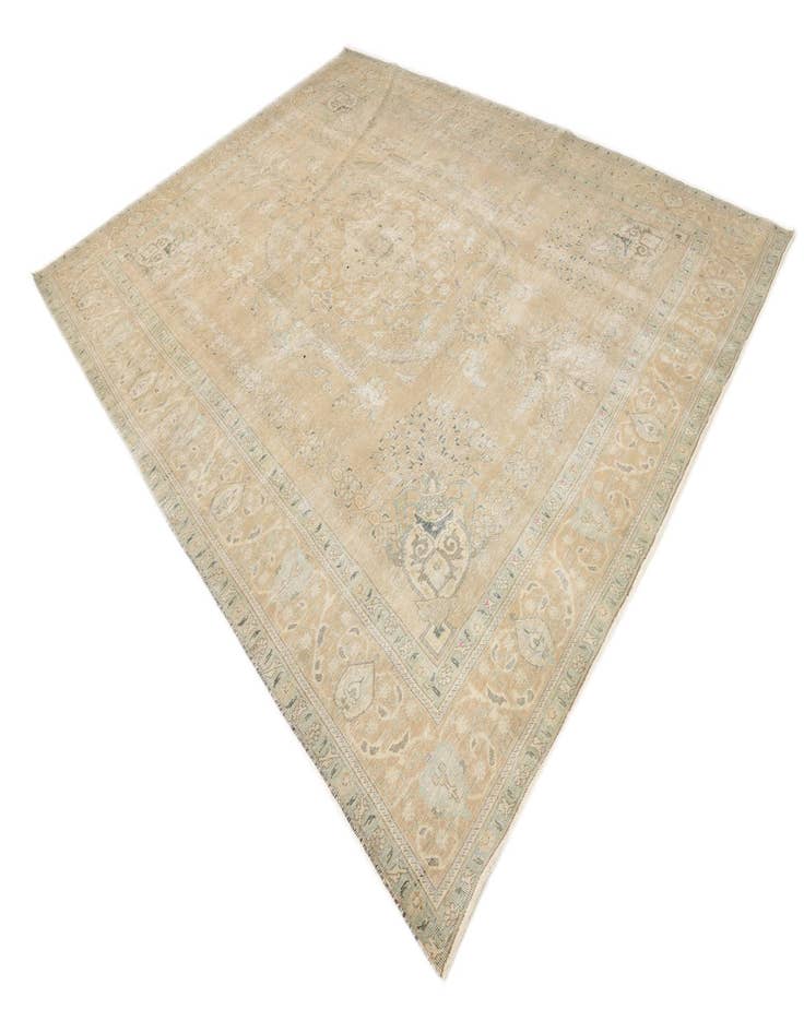 Detail image of 9' 8 x 12' 8  Hand Knotted Ultra Vintage Persian Wool Rug