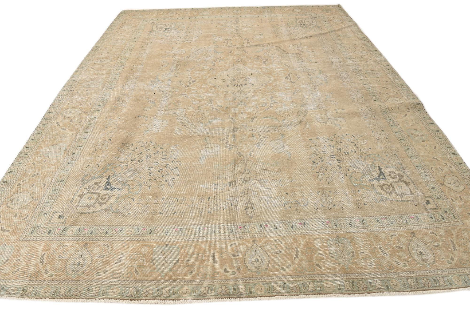 9' 8 x 12' 8 Hand Knotted Ultra Vintage Persian Wool Rug