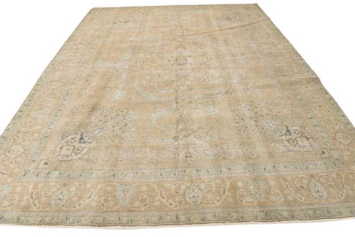 9' 8 x 12' 8 Hand Knotted Ultra Vintage Persian Wool Rug