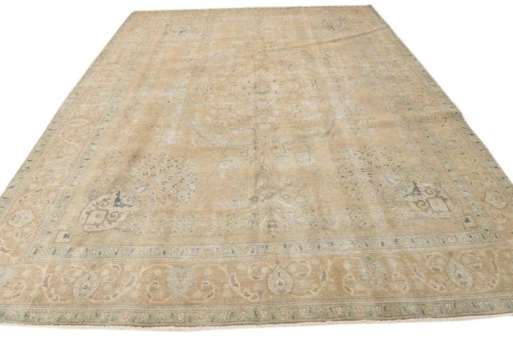 Detail image of 9' 8 x 12' 8 Hand Knotted Ultra Vintage Persian Wool Rug