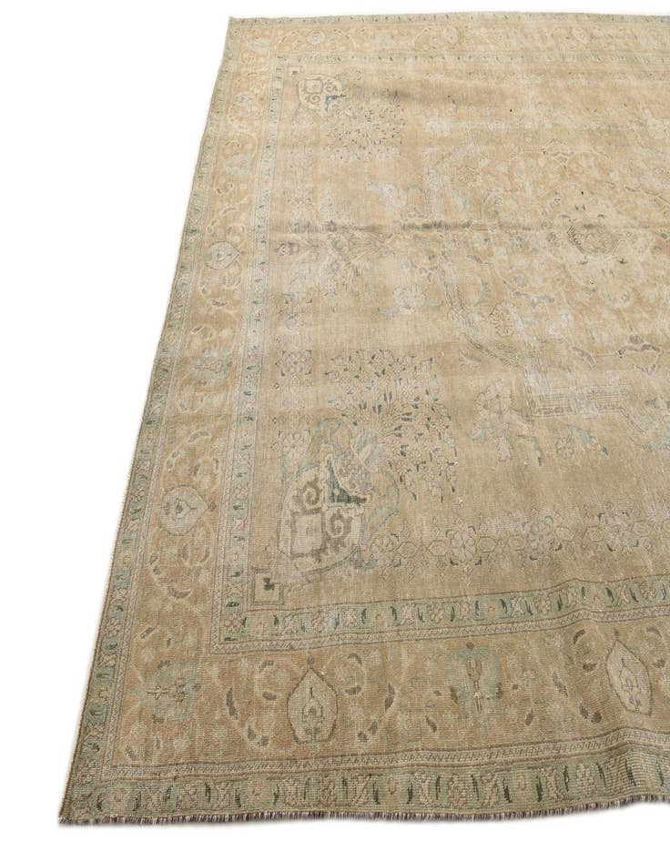 Detail image of 9' 8 x 12' 8  Hand Knotted Ultra Vintage Persian Wool Rug