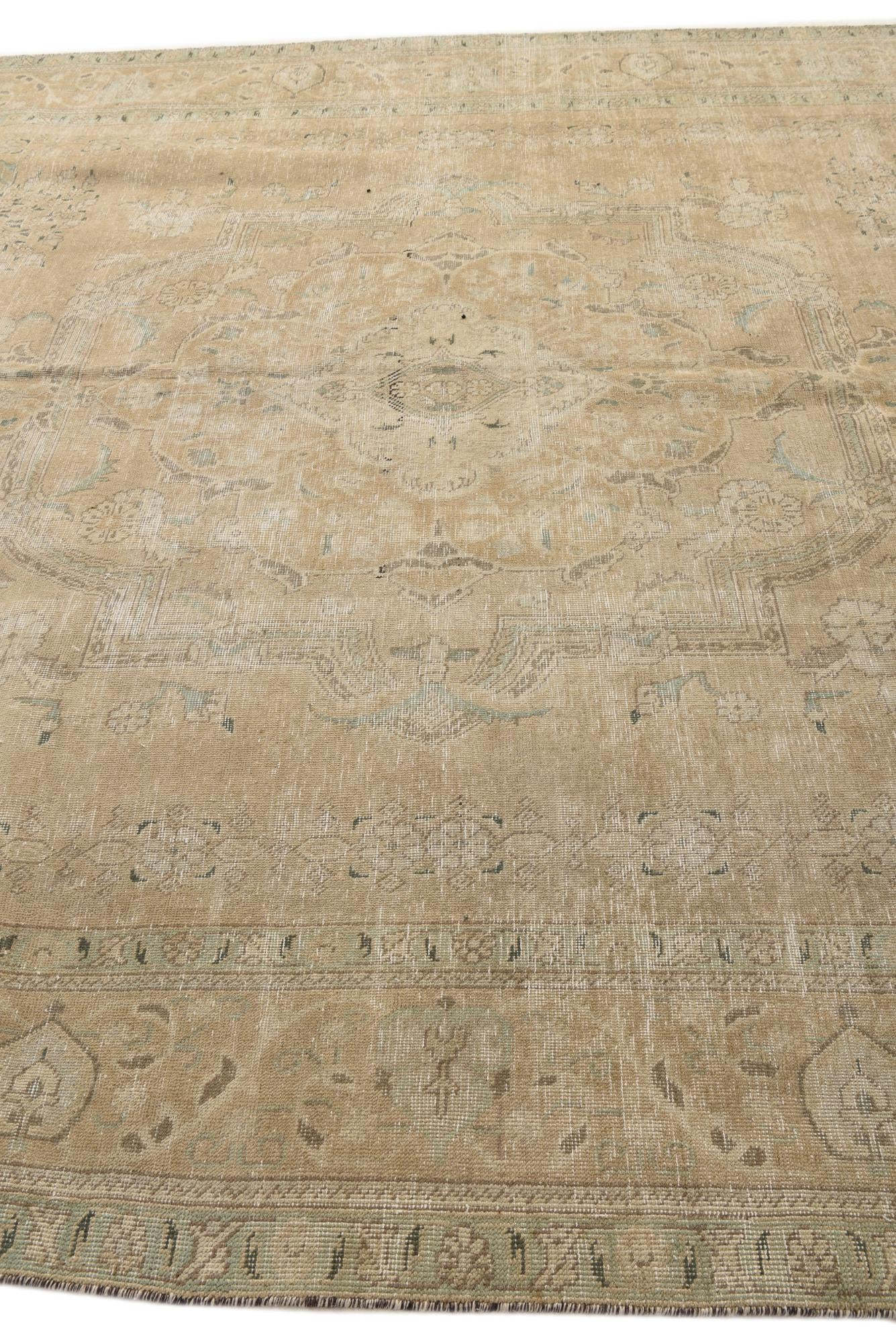 9' 8 x 12' 8 Hand Knotted Ultra Vintage Persian Wool Rug