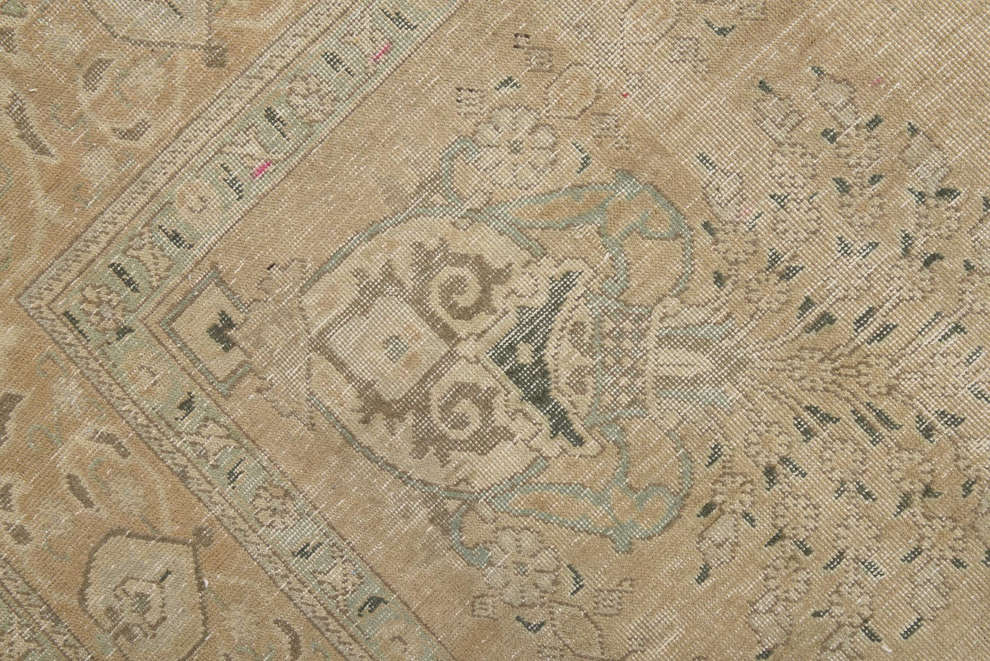 9' 8 x 12' 8 Hand Knotted Ultra Vintage Persian Wool Rug