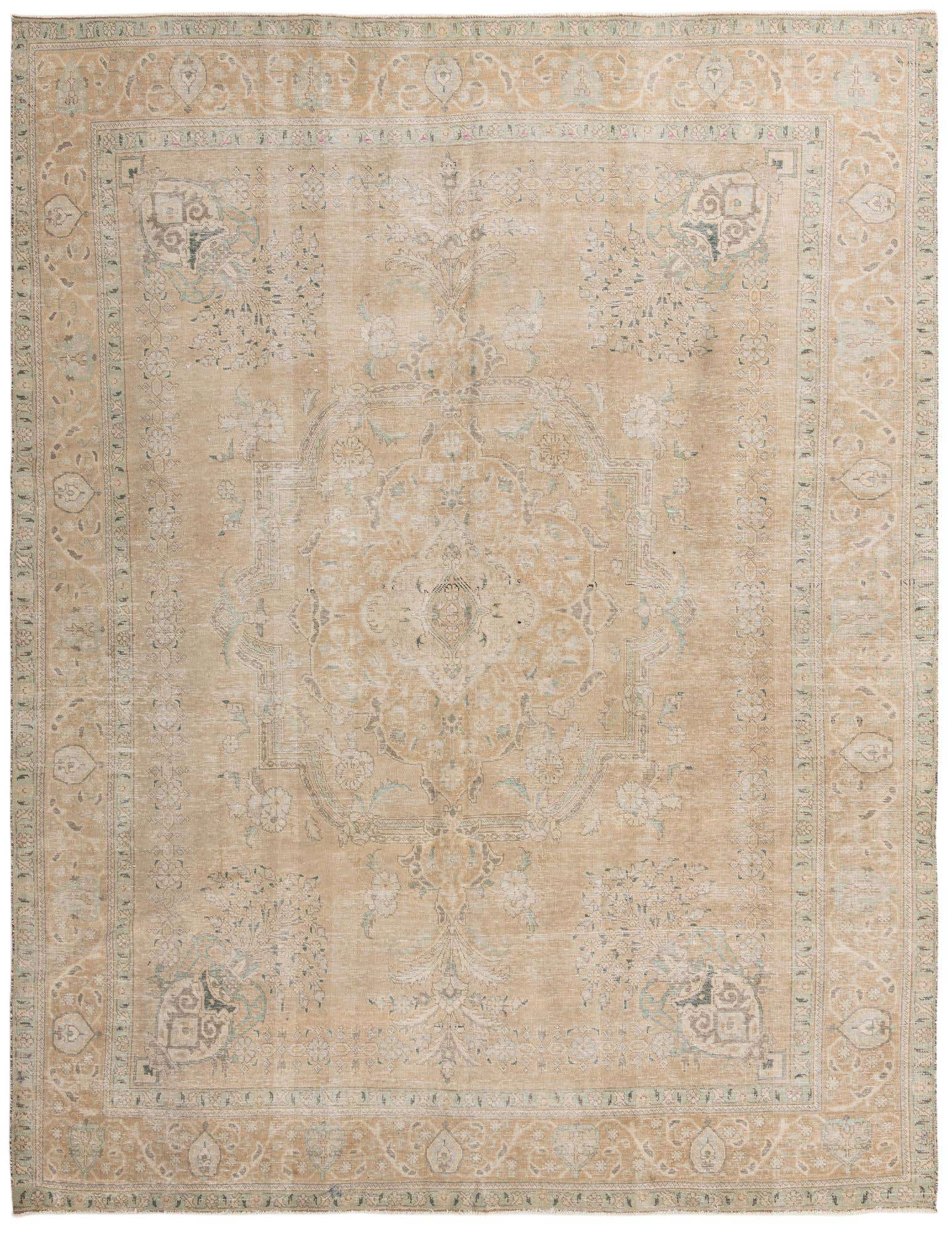 9' 8 x 12' 8 Hand Knotted Ultra Vintage Persian Wool Rug